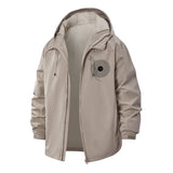 Headphone Graphic Unisex Full-Zip Printed Waterproof Hooded Windbreaker