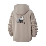Raccoon Graphic Unisex Full-Zip Printed Waterproof Hooded Windbreaker