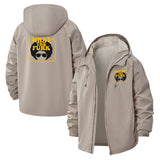 What The Funk Unisex Full-Zip Printed Waterproof Hooded Windbreaker