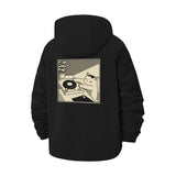 Cat DJ Meme Unisex Full-Zip Printed Waterproof Hooded Windbreaker