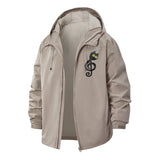 Mystical Cat Unisex Full-Zip Printed Waterproof Hooded Windbreaker