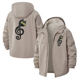 Mystical Cat Unisex Full-Zip Printed Waterproof Hooded Windbreaker