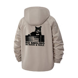Rock n Roll Cat Unisex Full-Zip Printed Waterproof Hooded Windbreaker