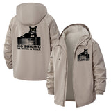 Rock n Roll Cat Unisex Full-Zip Printed Waterproof Hooded Windbreaker
