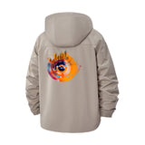 Cityscape Eye Unisex Full-Zip Printed Waterproof Hooded Windbreaker