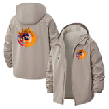 Cityscape Eye Unisex Full-Zip Printed Waterproof Hooded Windbreaker