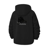 Grand Piano Motif Unisex Full-Zip Printed Waterproof Hooded Windbreaker