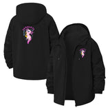 Cute Axolotl Unisex Full-Zip Printed Waterproof Hooded Windbreaker