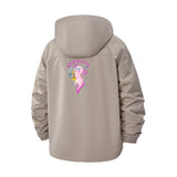 Cute Axolotl Unisex Full-Zip Printed Waterproof Hooded Windbreaker