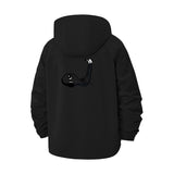 Quirky Cartoon Character Unisex Full-Zip Printed Waterproof Hooded Windbreaker