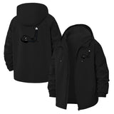 Quirky Cartoon Character Unisex Full-Zip Printed Waterproof Hooded Windbreaker
