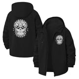 Sugar Skull Music Unisex Full-Zip Printed Waterproof Hooded Windbreaker