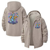 DJ Shiva Unisex Full-Zip Printed Waterproof Hooded Windbreaker