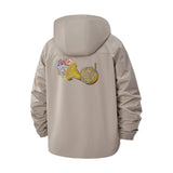 Floral French Horn Unisex Full-Zip Printed Waterproof Hooded Windbreaker