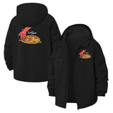 Pizza Scratch DJ Unisex Full-Zip Printed Waterproof Hooded Windbreaker