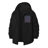 Waveform Graphic Unisex Full-Zip Printed Waterproof Hooded Windbreaker
