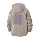 Waveform Graphic Unisex Full-Zip Printed Waterproof Hooded Windbreaker