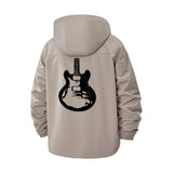Electric Guitar Unisex Full-Zip Printed Waterproof Hooded Windbreaker