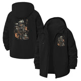 Steampunk Robot Musical Unisex Full-Zip Printed Waterproof Hooded Windbreaker