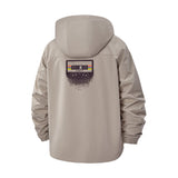 Retro Cassette Tape Unisex Full-Zip Printed Waterproof Hooded Windbreaker