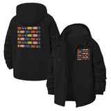 Graffiti Brick Wall Unisex Full-Zip Printed Waterproof Hooded Windbreaker