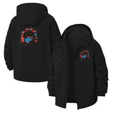 Anime Cat Unisex Full-Zip Printed Waterproof Hooded Windbreaker