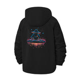 Cosmic Mushroom Unisex Full-Zip Printed Waterproof Hooded Windbreaker