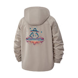 Cosmic Mushroom Unisex Full-Zip Printed Waterproof Hooded Windbreaker