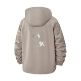 Astronaut Moonwalk Unisex Full-Zip Printed Waterproof Hooded Windbreaker