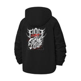 Moto Racing Engine Unisex Full-Zip Printed Waterproof Hooded Windbreaker