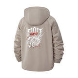 Moto Racing Engine Unisex Full-Zip Printed Waterproof Hooded Windbreaker