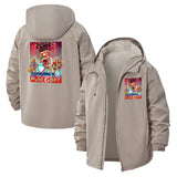 Punk Goat Band Unisex Full-Zip Printed Waterproof Hooded Windbreaker