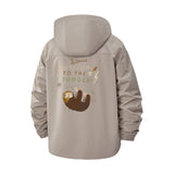 Sloth Jungle Welcome Unisex Full-Zip Printed Waterproof Hooded Windbreaker