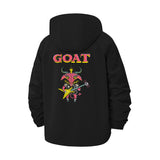Rock Goat Graphic Unisex Full-Zip Printed Waterproof Hooded Windbreaker