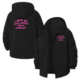 Iced Coffee and Concert Unisex Full-Zip Printed Waterproof Hooded Windbreaker