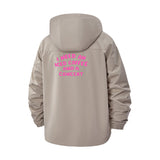 Iced Coffee and Concert Unisex Full-Zip Printed Waterproof Hooded Windbreaker