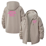 Iced Coffee and Concert Unisex Full-Zip Printed Waterproof Hooded Windbreaker
