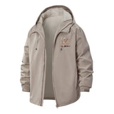 Skull and Mushrooms Unisex Full-Zip Printed Waterproof Hooded Windbreaker
