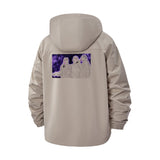 Gothic Neon Trio Unisex Full-Zip Printed Waterproof Hooded Windbreaker