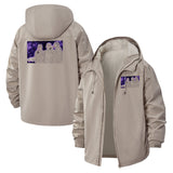 Gothic Neon Trio Unisex Full-Zip Printed Waterproof Hooded Windbreaker