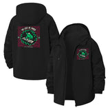 Frog Motif Unisex Full-Zip Printed Waterproof Hooded Windbreaker