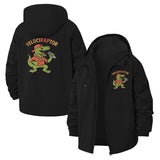 Singing Velociraptor Unisex Full-Zip Printed Waterproof Hooded Windbreaker