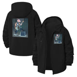 Electric Guitar Cartoon Unisex Full-Zip Printed Waterproof Hooded Windbreaker