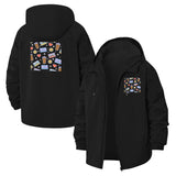 Retro Icons Unisex Full-Zip Printed Waterproof Hooded Windbreaker