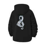 Ornate Ampersand Unisex Full-Zip Printed Waterproof Hooded Windbreaker