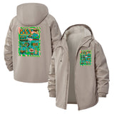 Weekend Fun Unisex Full-Zip Printed Waterproof Hooded Windbreaker
