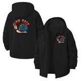 Slow Rock Snail Unisex Full-Zip Printed Waterproof Hooded Windbreaker