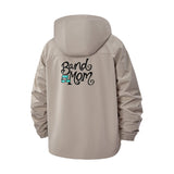 Band Mom Music Note Unisex Full-Zip Printed Waterproof Hooded Windbreaker