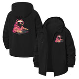 Gaming Sloth Unisex Full-Zip Printed Waterproof Hooded Windbreaker