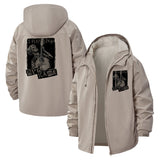 Grunge Electric Guitar Unisex Full-Zip Printed Waterproof Hooded Windbreaker